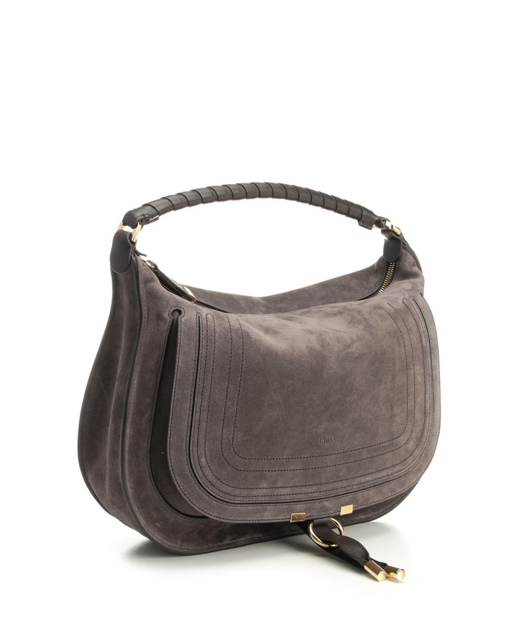 CHLOE Коричневая замшевая сумка через плечо, фото 2