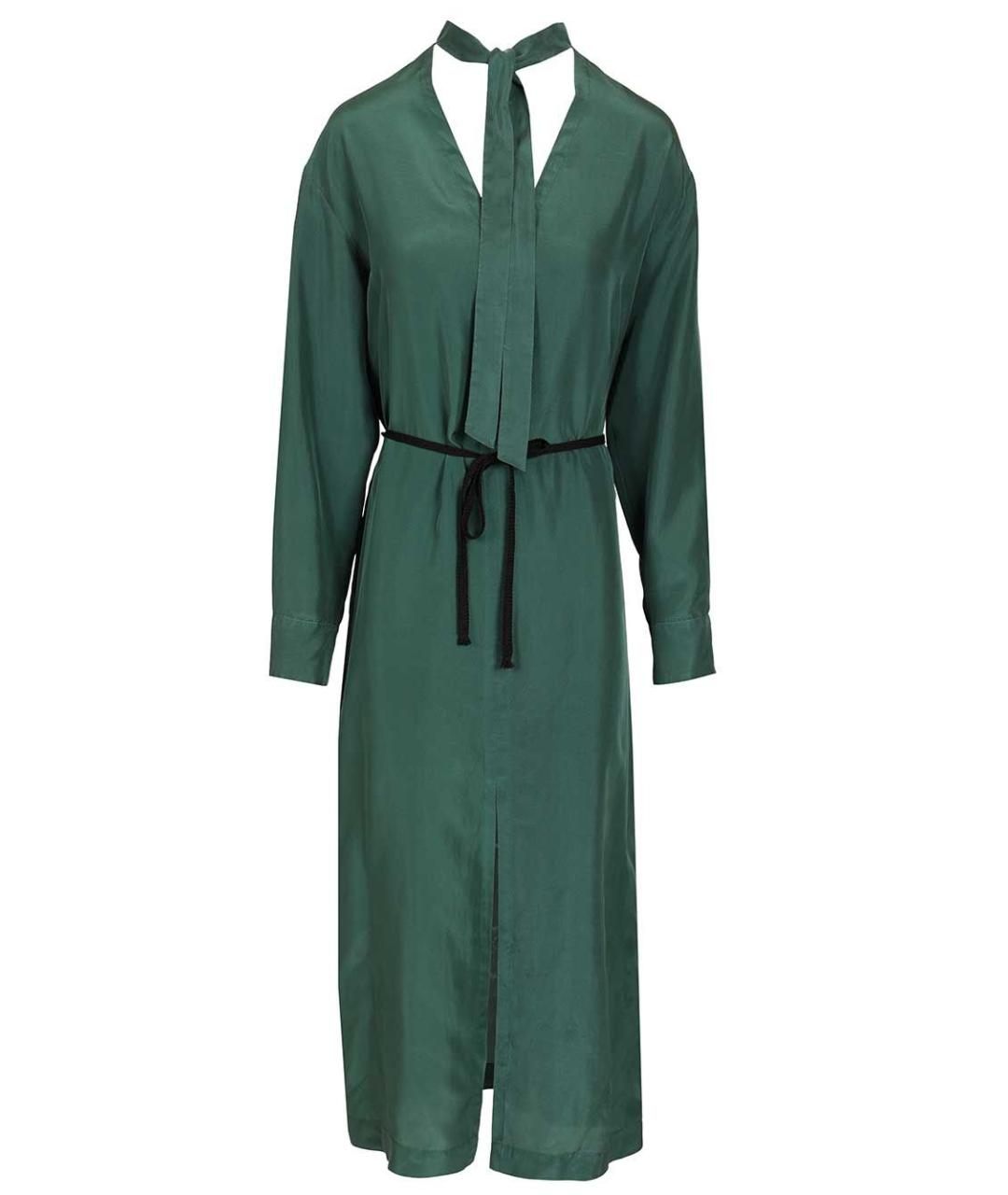 BARENA Зеленые шелковое коктейльное платье, фото 1