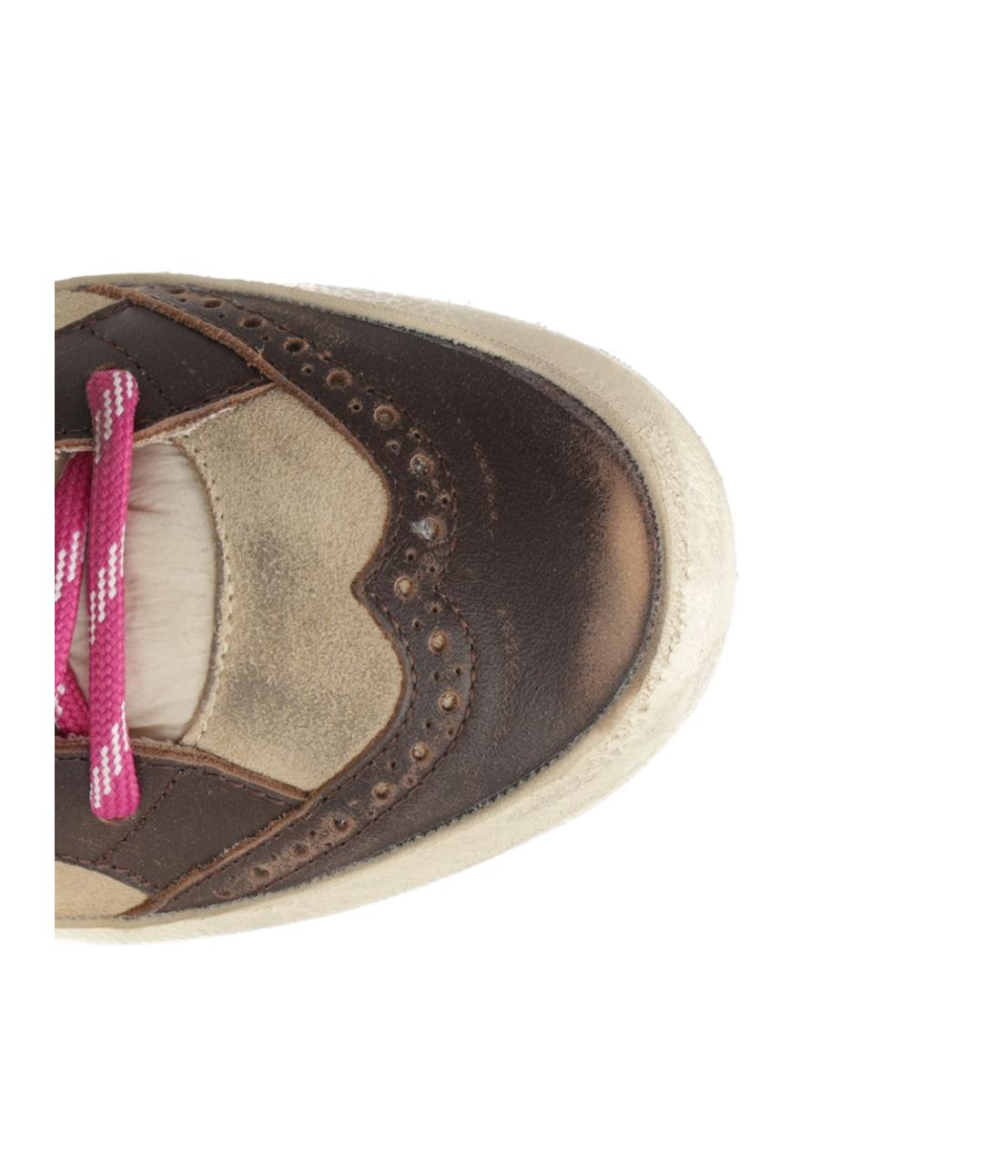 GOLDEN GOOSE DELUXE BRAND Бежевые замшевые кроссовки, фото 4