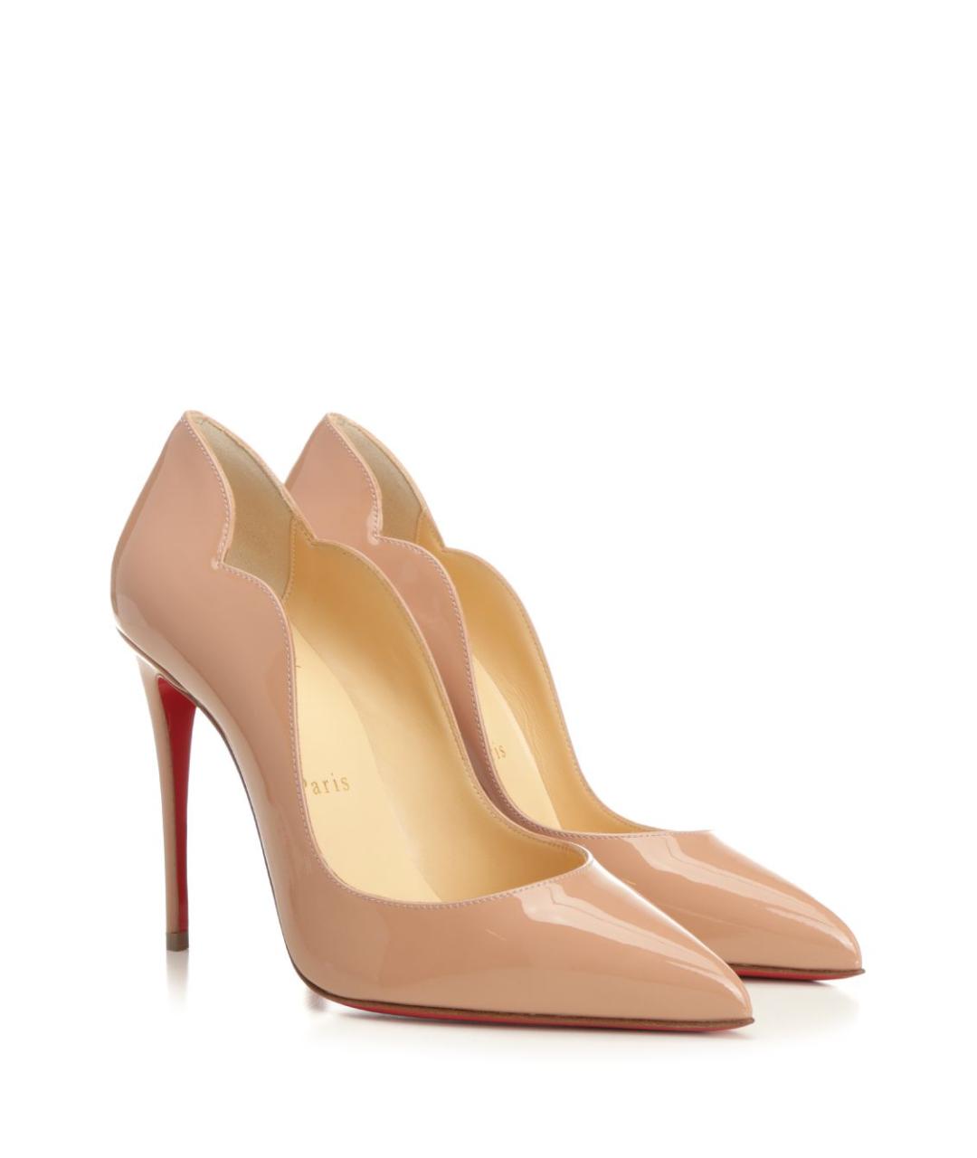 CHRISTIAN LOUBOUTIN Розовые кожаные туфли, фото 2