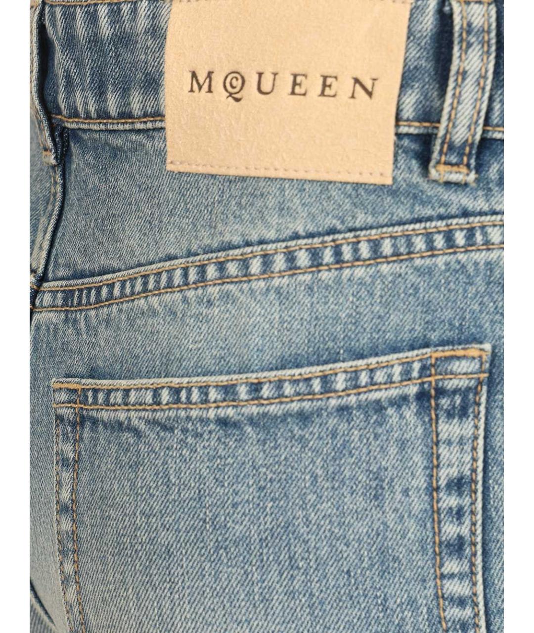 ALEXANDER MCQUEEN Голубые хлопковые джинсы клеш, фото 5