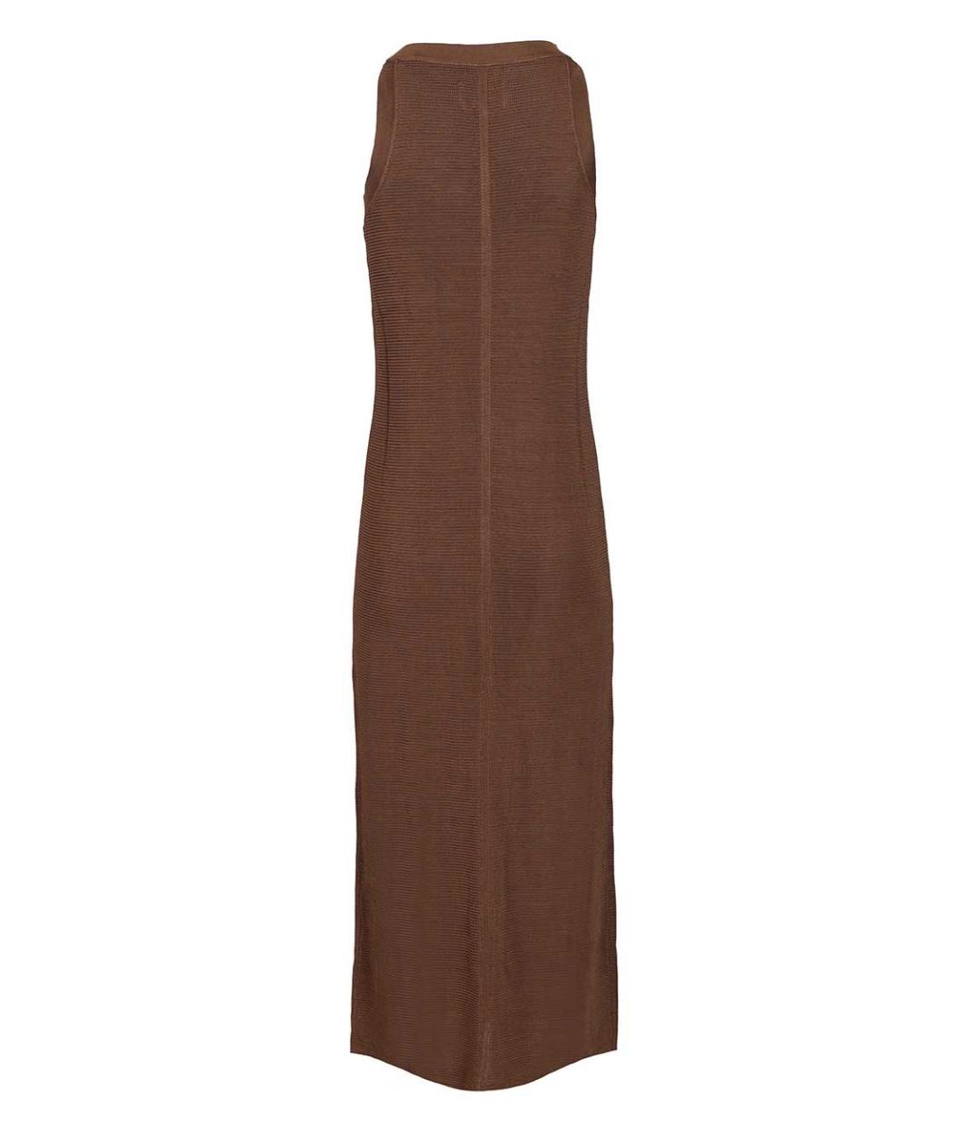 LOULOU STUDIO Коричневое вискозное повседневное платье, фото 2