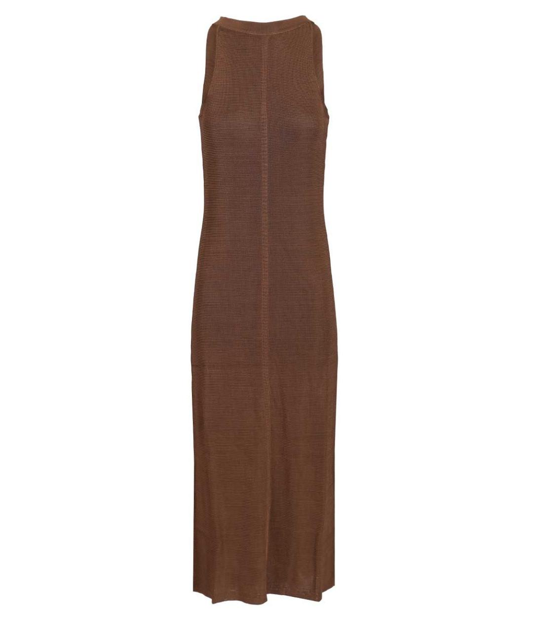 LOULOU STUDIO Коричневое вискозное повседневное платье, фото 1