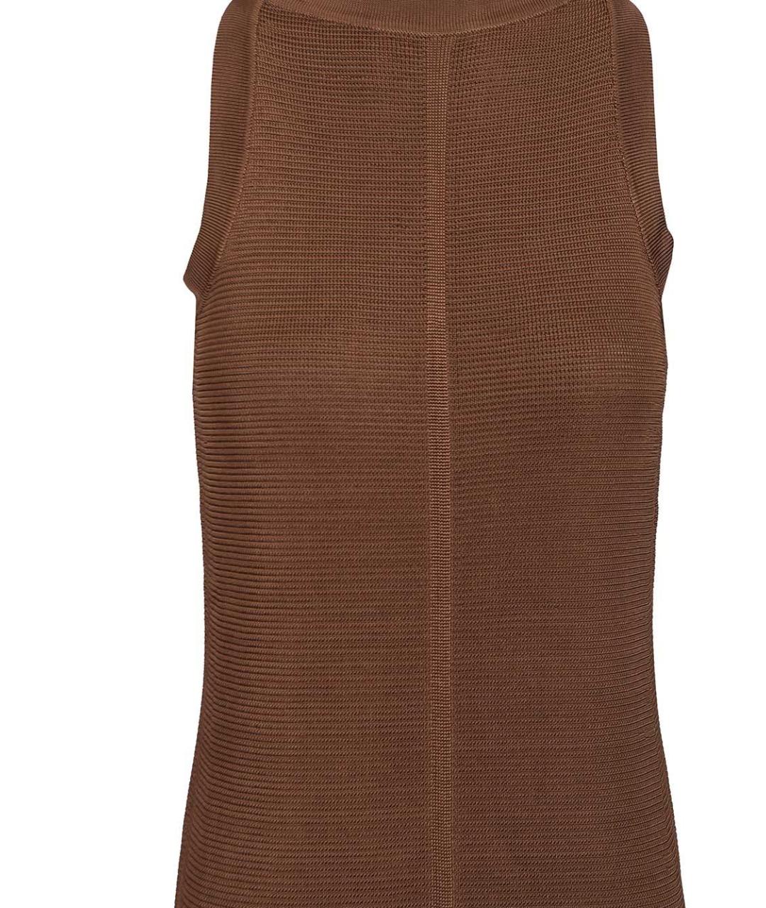 LOULOU STUDIO Коричневое вискозное повседневное платье, фото 4