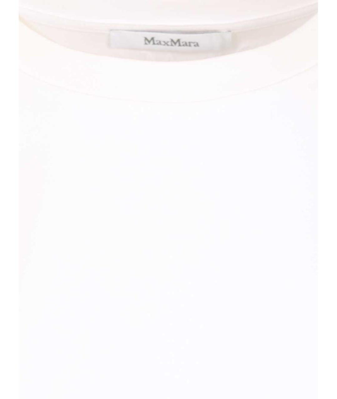MAX MARA Белая хлопковая футболка, фото 3