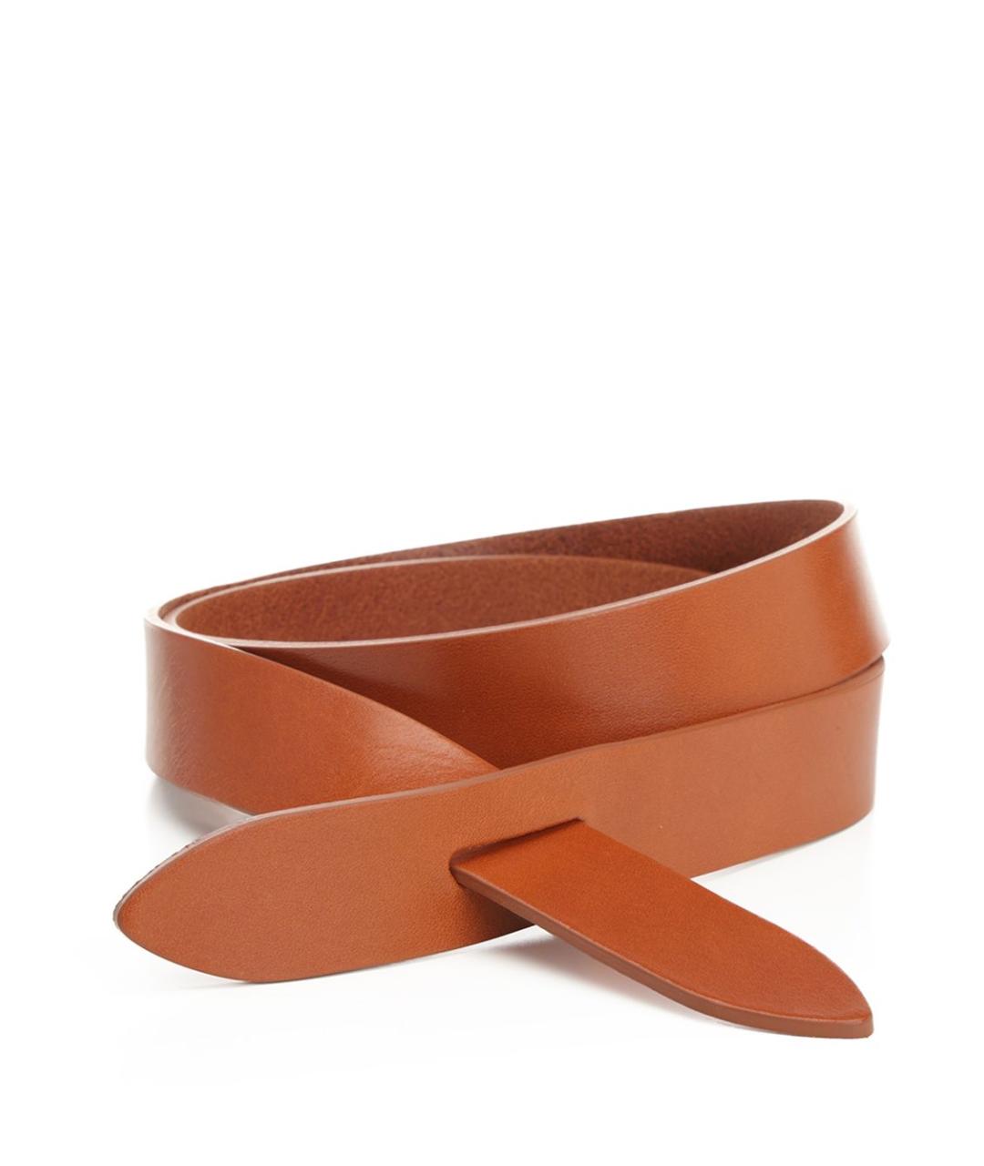 ISABEL MARANT Коричневый кожаный ремень, фото 1