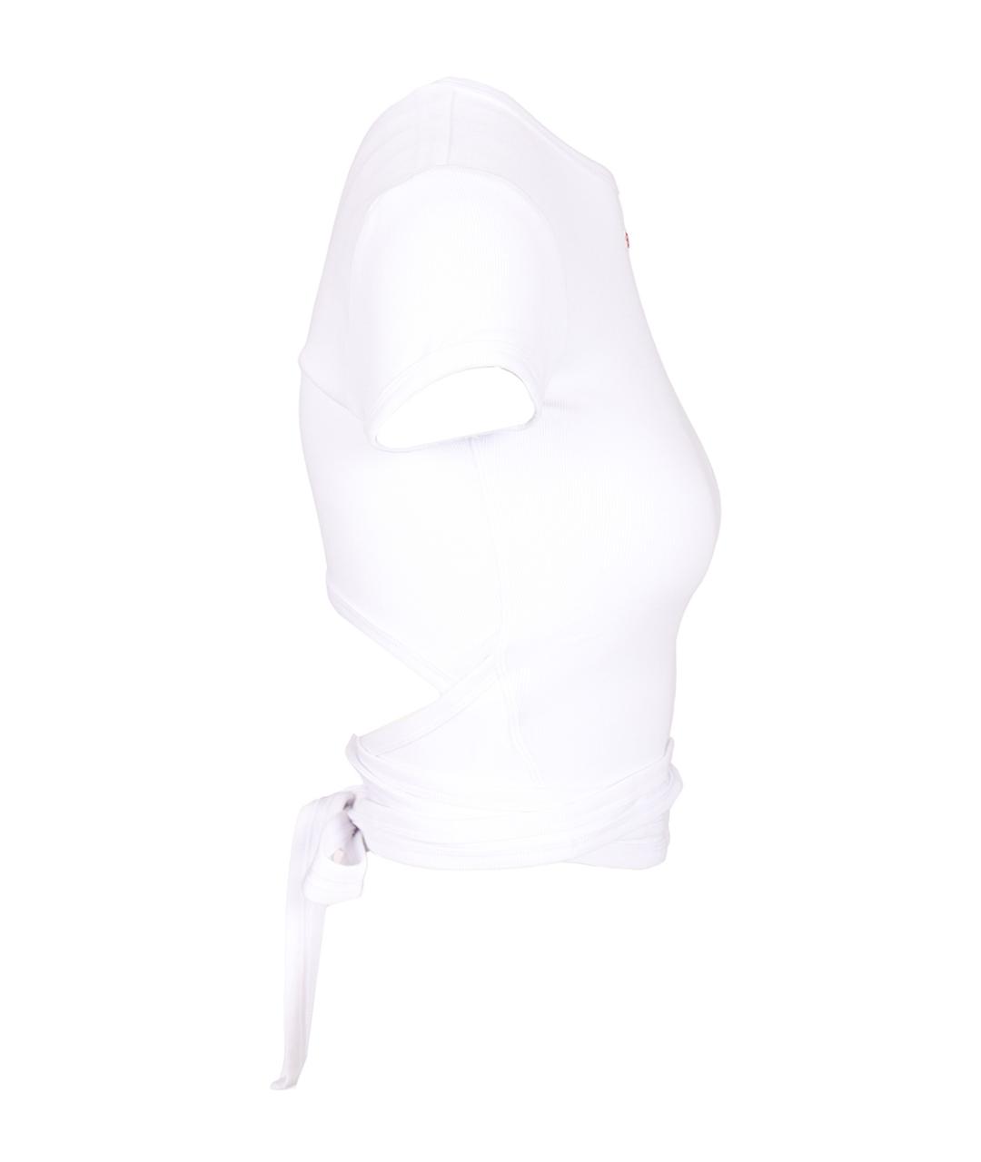 DIESEL Белая хлопко-эластановая футболка, фото 3