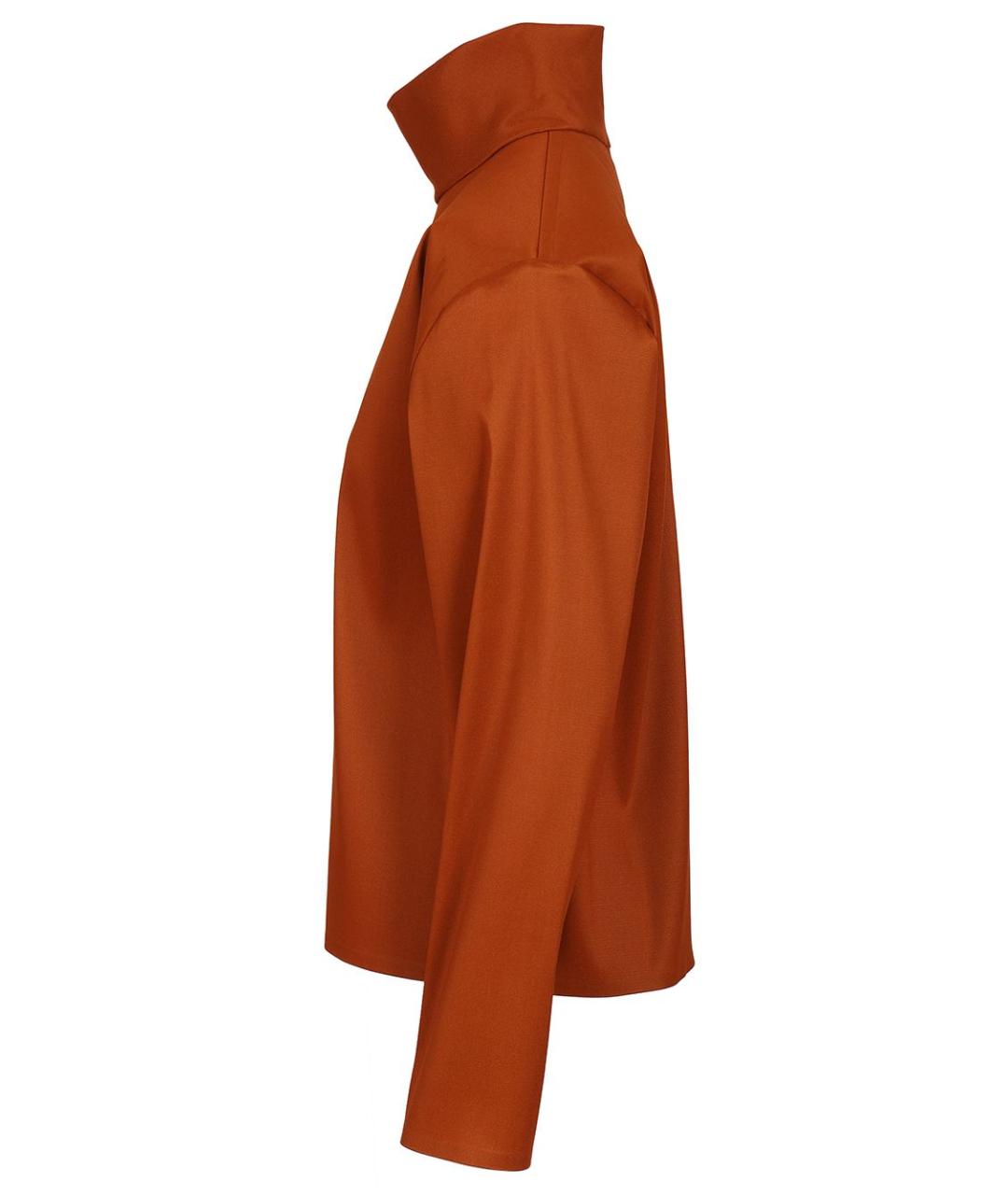 SAINT LAURENT Коричневая шелковая блузы, фото 3