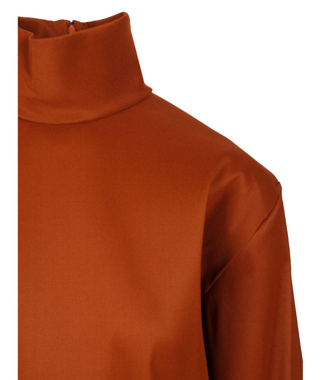 SAINT LAURENT Коричневая шелковая блузы, фото 4