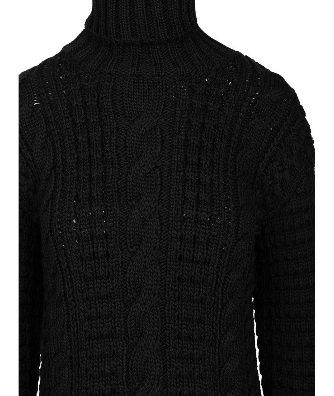 MONCLER Черный шерстяной джемпер / свитер, фото 4