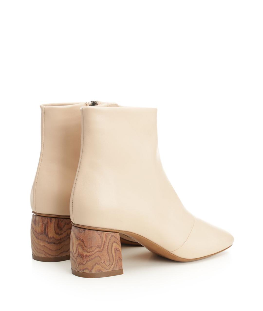 FORTE FORTE Бежевые кожаные ботильоны, фото 3