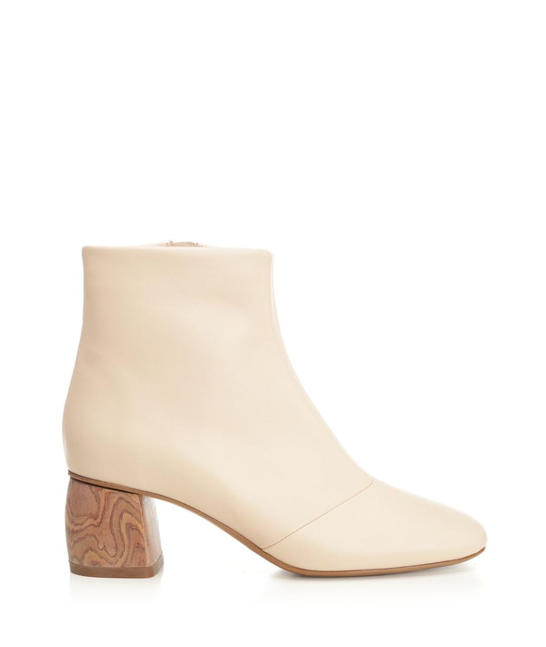 FORTE FORTE Бежевые кожаные ботильоны, фото 1