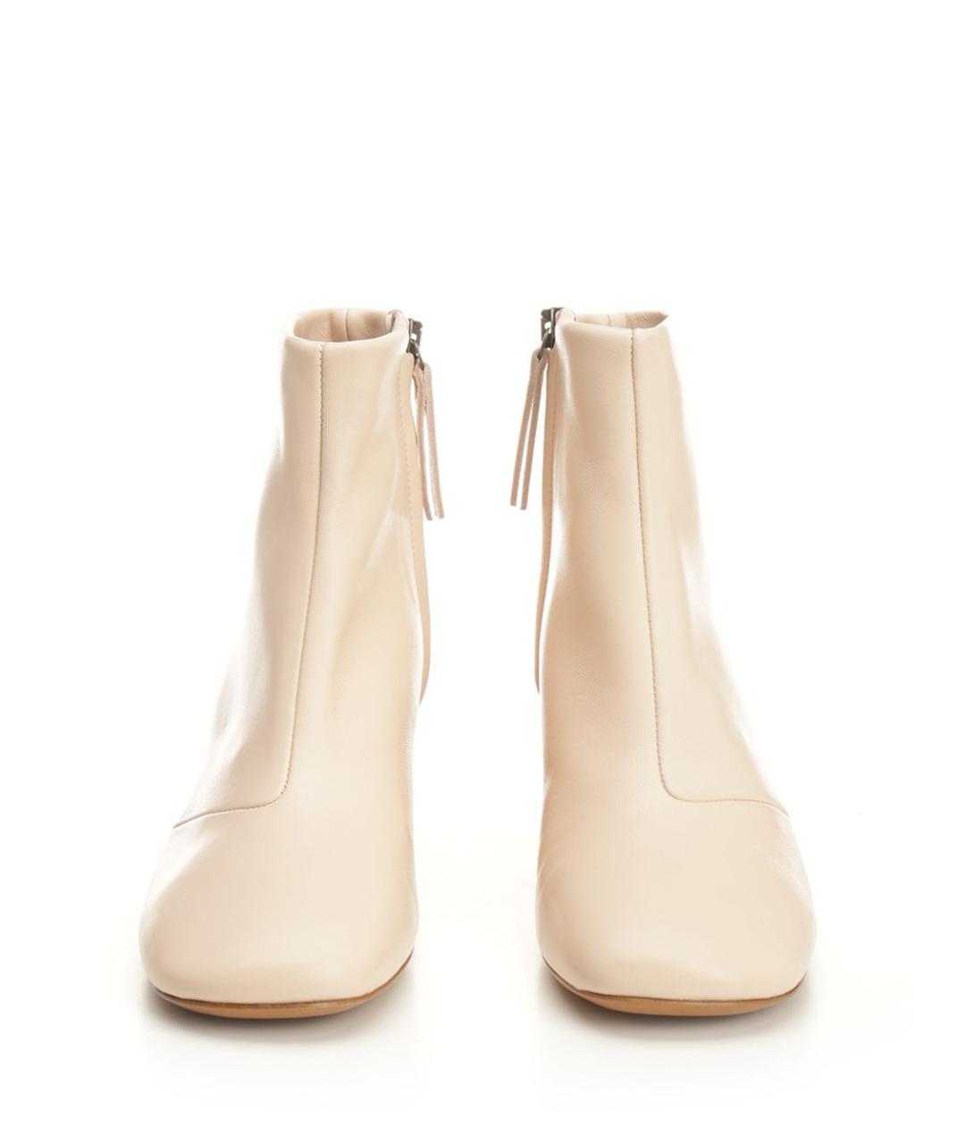 FORTE FORTE Бежевые кожаные ботильоны, фото 5