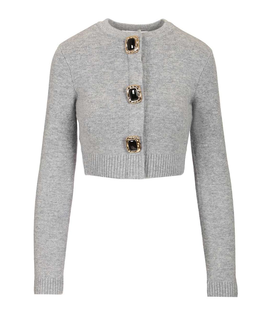 SELF-PORTRAIT Серый шерстяной кардиган, фото 1