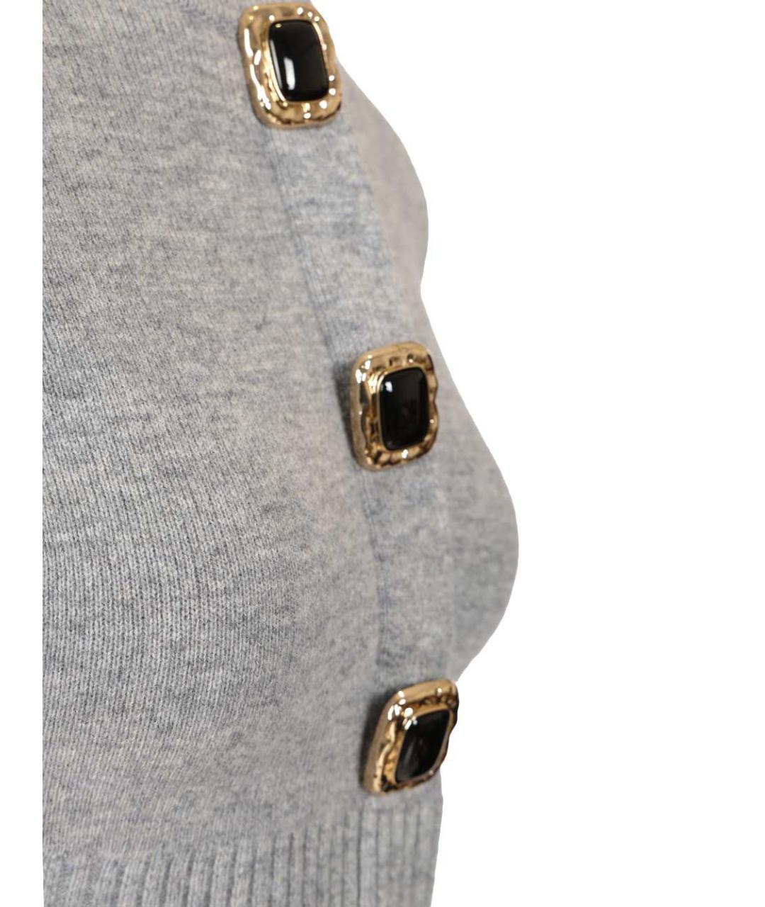 SELF-PORTRAIT Серый шерстяной кардиган, фото 4