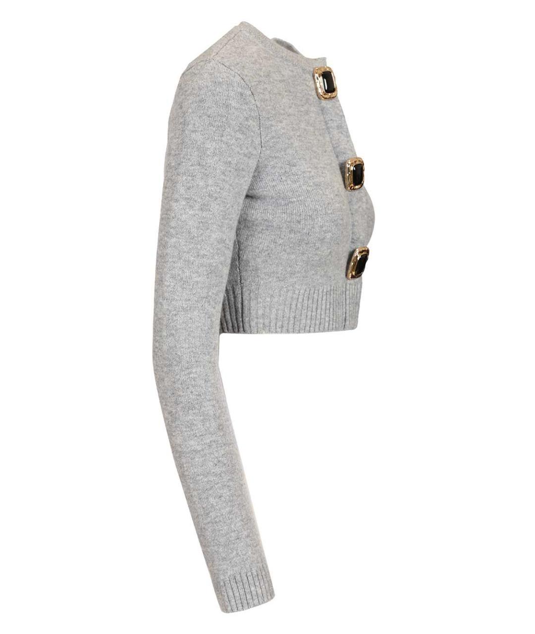 SELF-PORTRAIT Серый шерстяной кардиган, фото 2