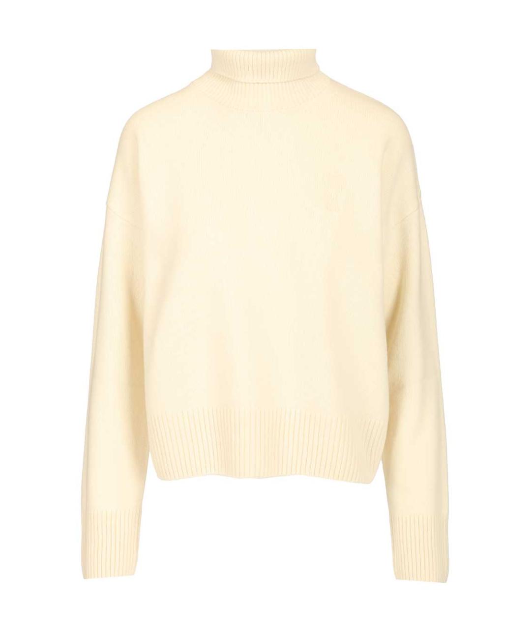 Ami Paris Бежевый шерстяной джемпер / свитер, фото 1