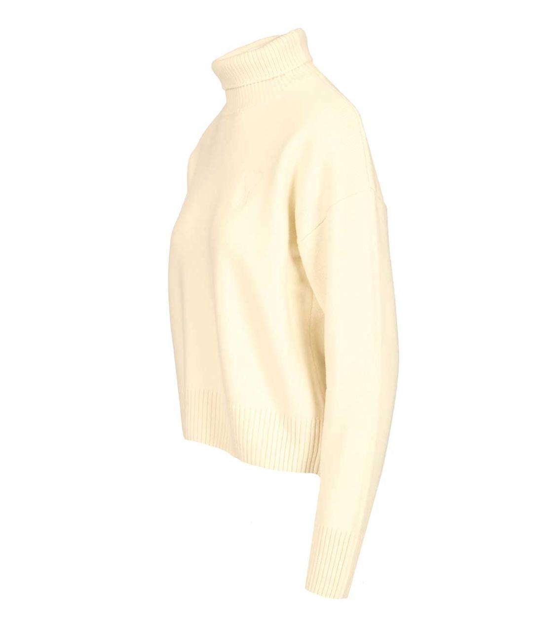 Ami Paris Бежевый шерстяной джемпер / свитер, фото 3