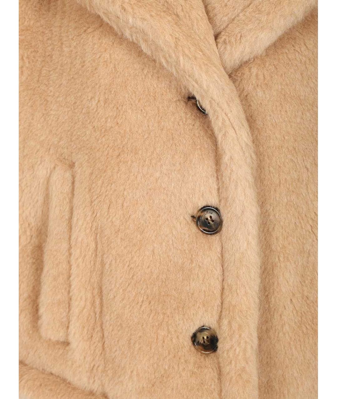 MAX MARA Бежевая шерстяная шуба, фото 4