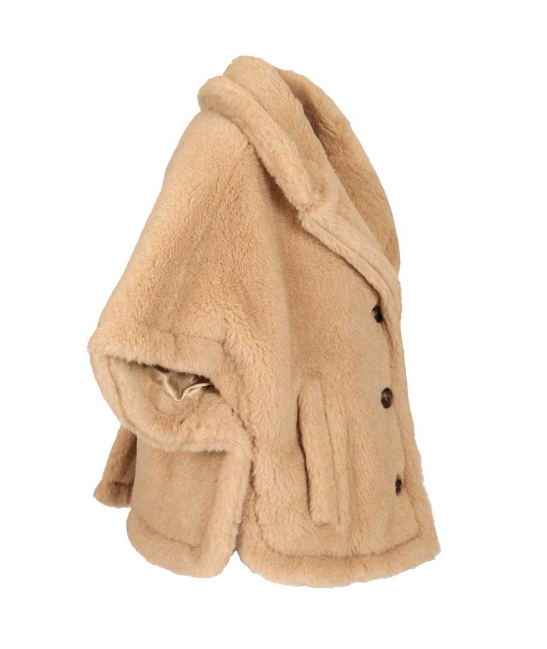 MAX MARA Бежевая шерстяная шуба, фото 3