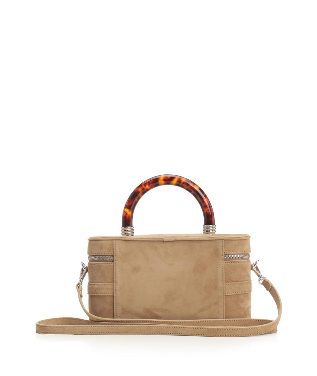 ROGER VIVIER Бежевая замшевая сумка с короткими ручками, фото 3