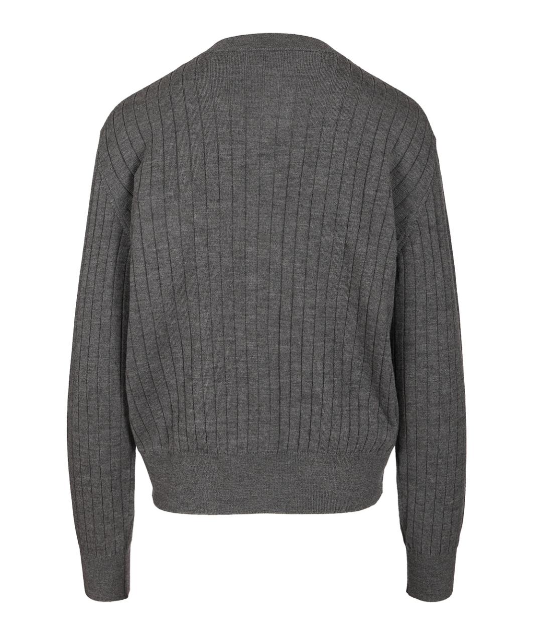BOTTEGA VENETA Серый шерстяной кардиган, фото 2