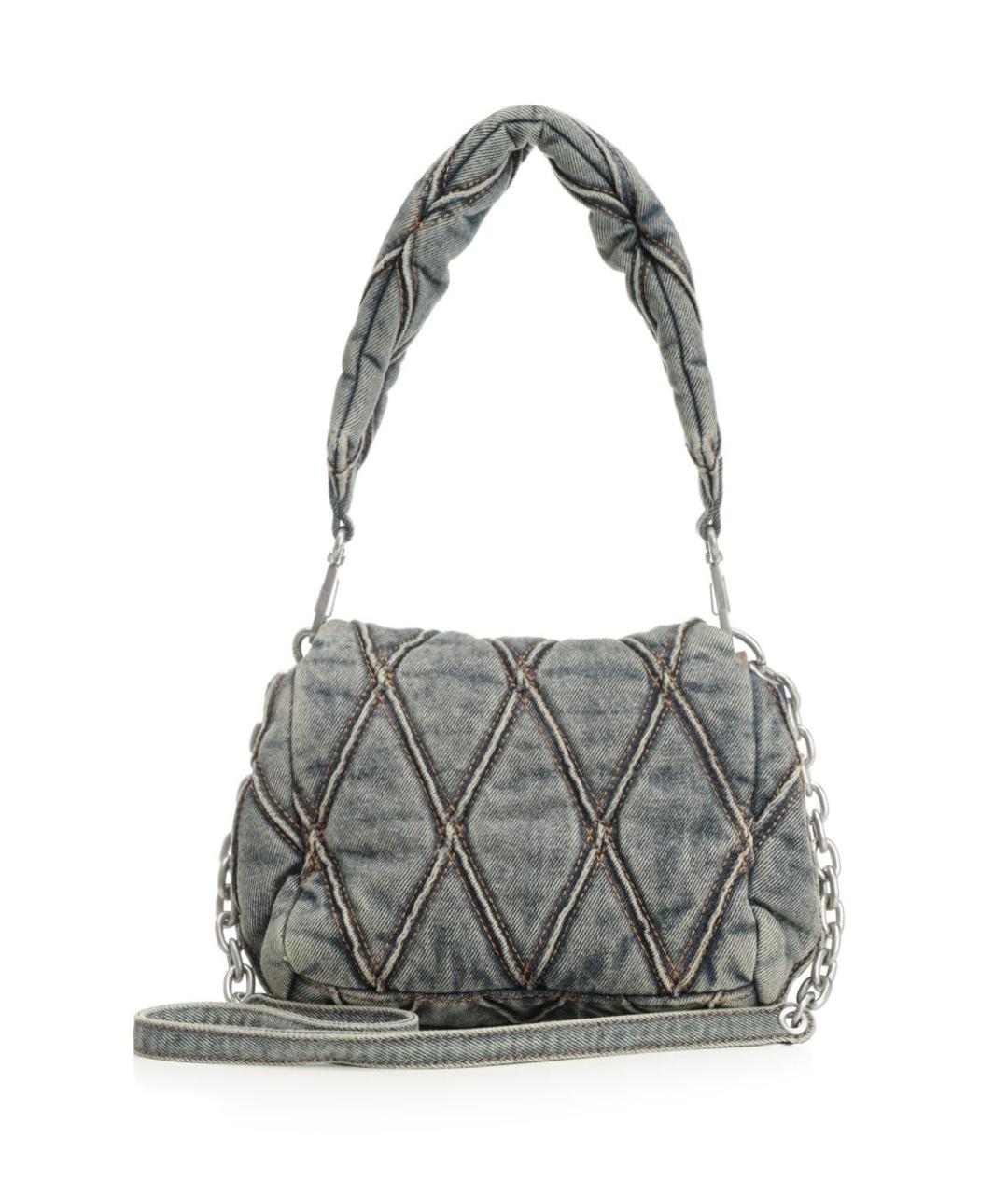 DIESEL Голубая тканевая сумка через плечо, фото 3