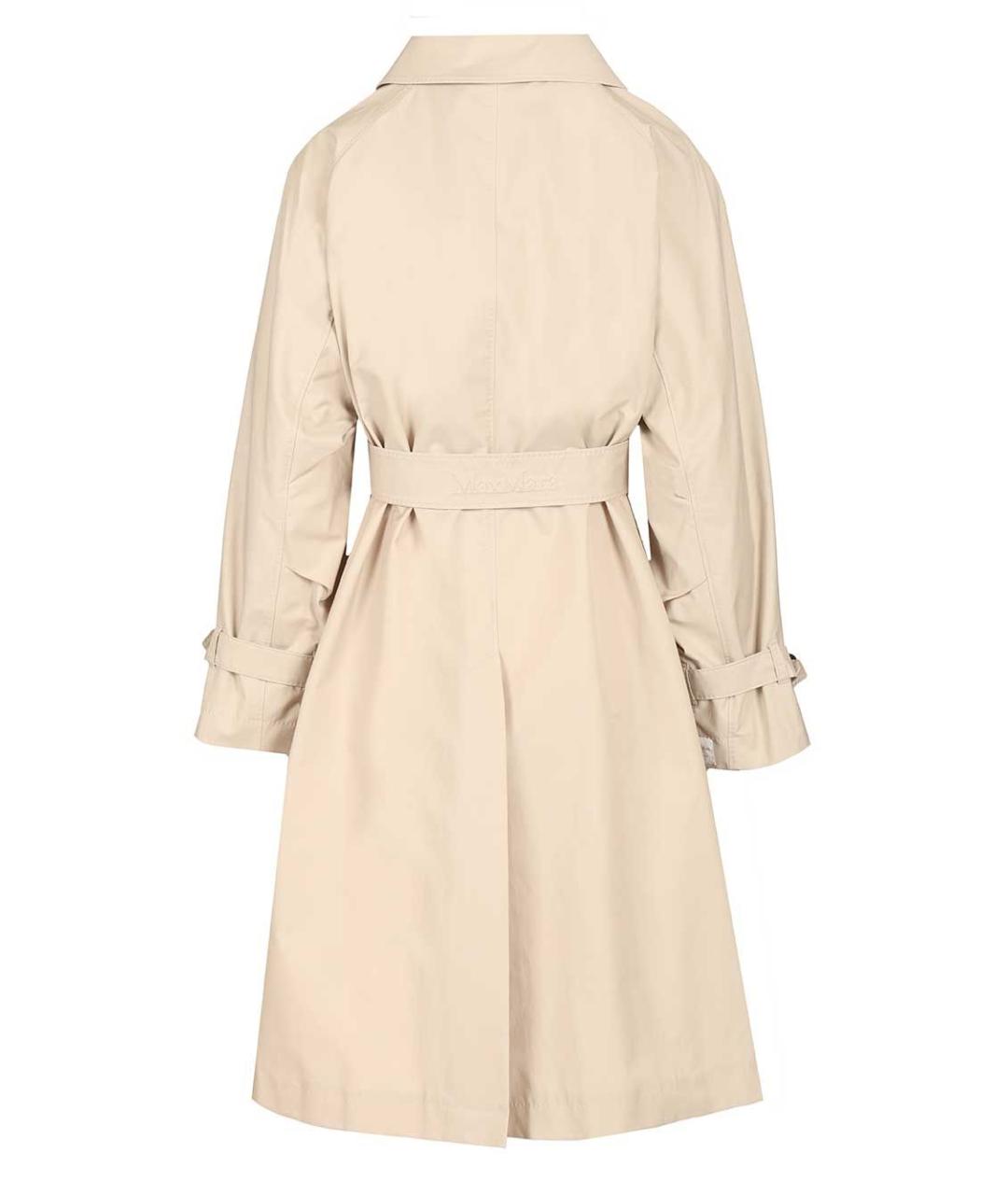 MAX MARA Бежевый хлопковый тренч/плащ, фото 2