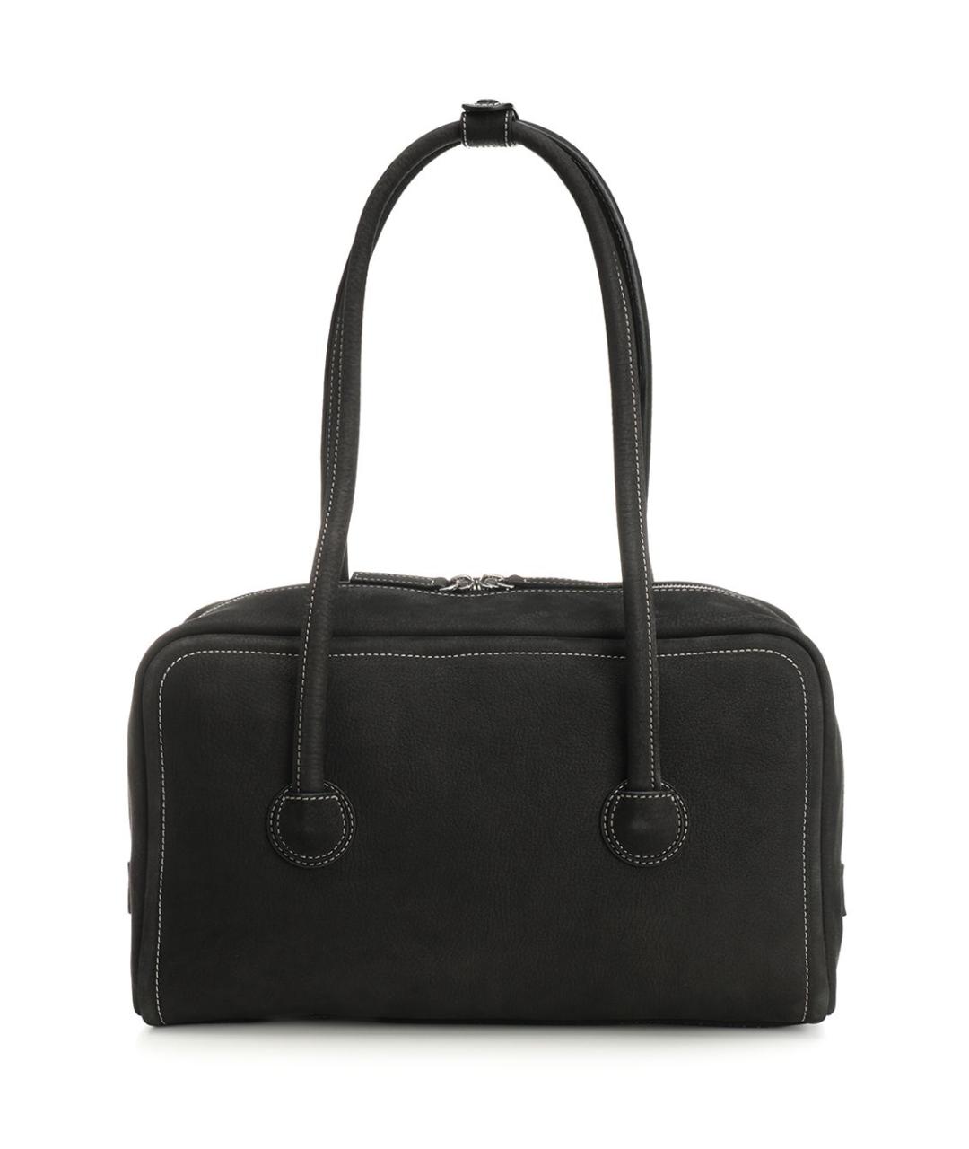 MARGESHERWOOD Черная кожаная сумка тоут, фото 3