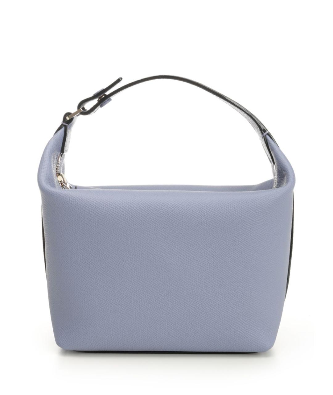 VALEXTRA Голубая кожаная сумка с короткими ручками, фото 1