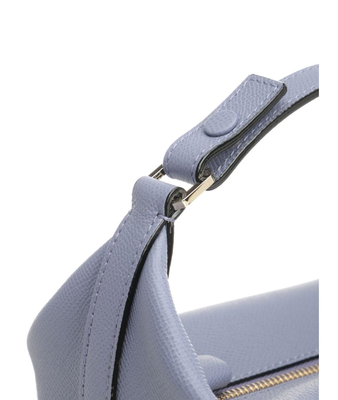 VALEXTRA Голубая кожаная сумка с короткими ручками, фото 6