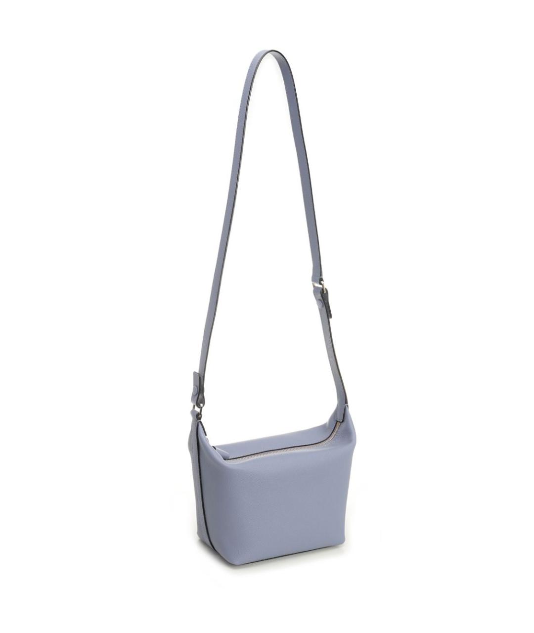 VALEXTRA Голубая кожаная сумка с короткими ручками, фото 4