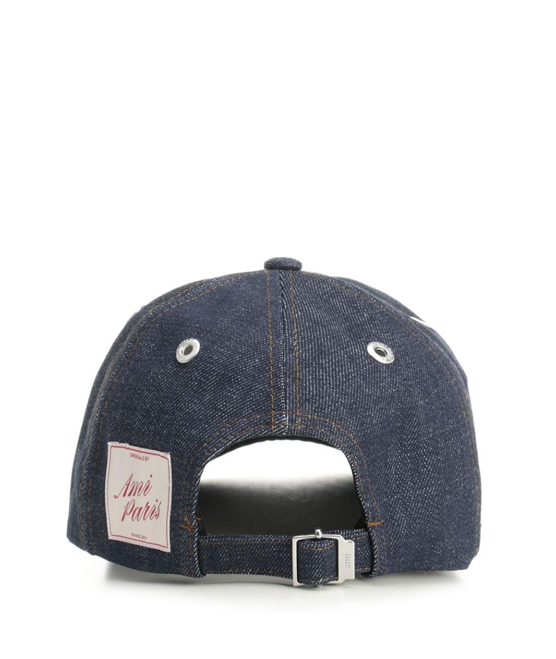 Ami Paris Синяя хлопковая кепка/бейсболка, фото 3