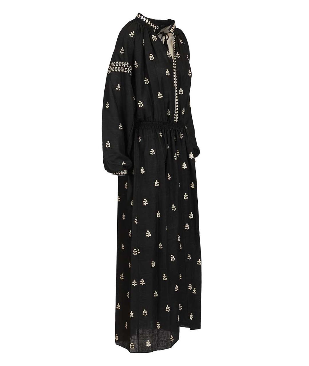 ISABEL MARANT Черное шелковое повседневное платье, фото 3