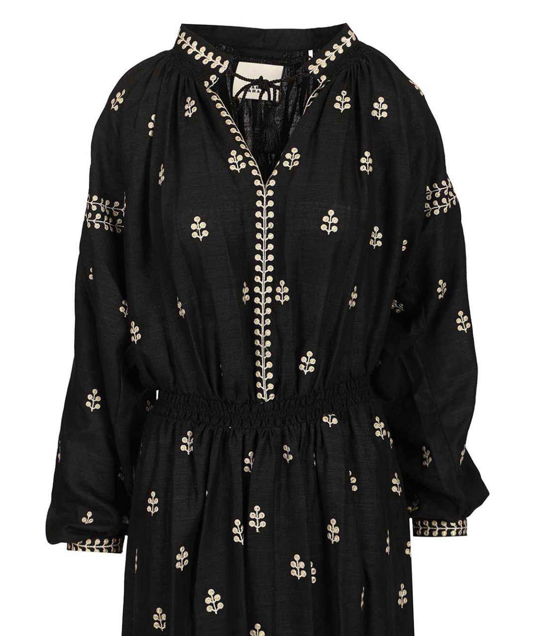 ISABEL MARANT Черное шелковое повседневное платье, фото 5