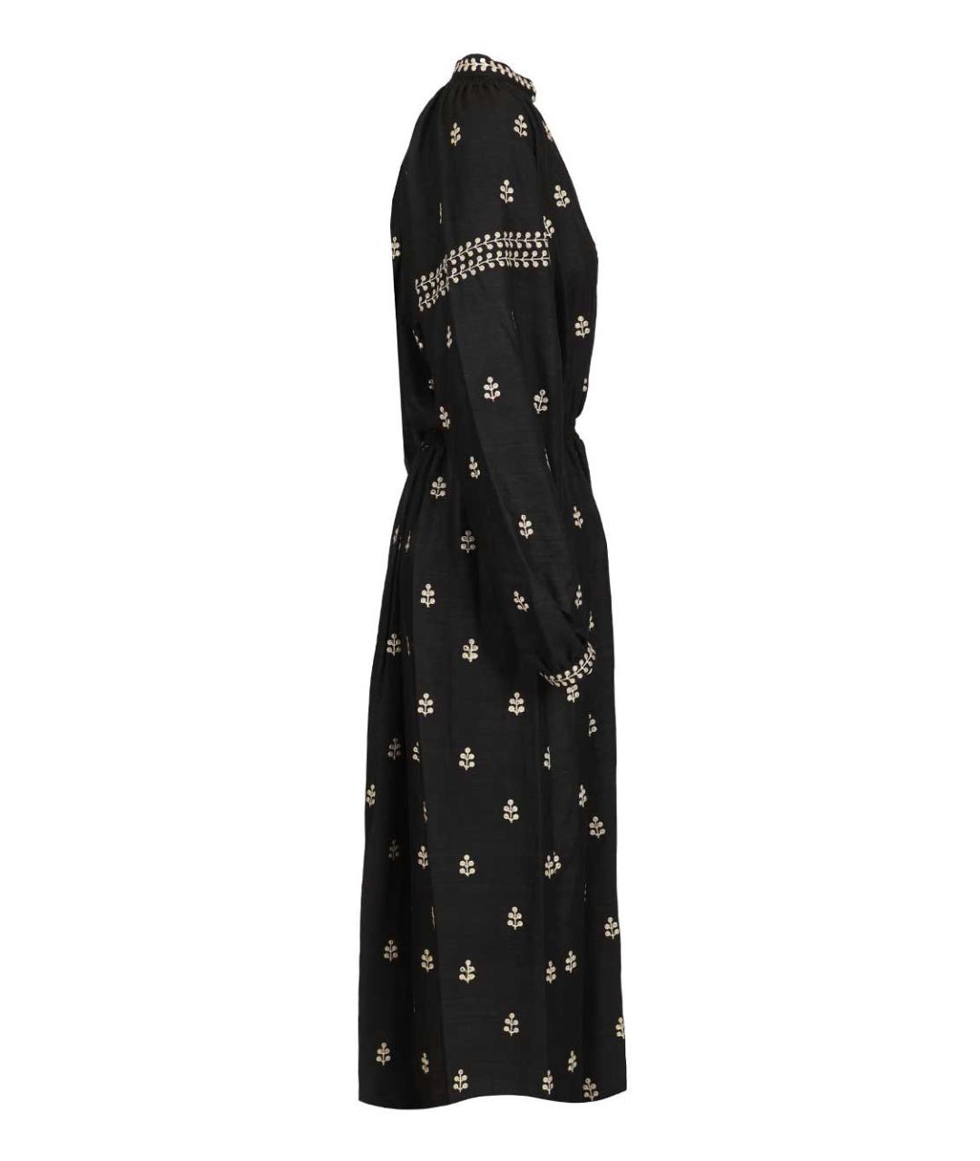 ISABEL MARANT Черное шелковое повседневное платье, фото 4