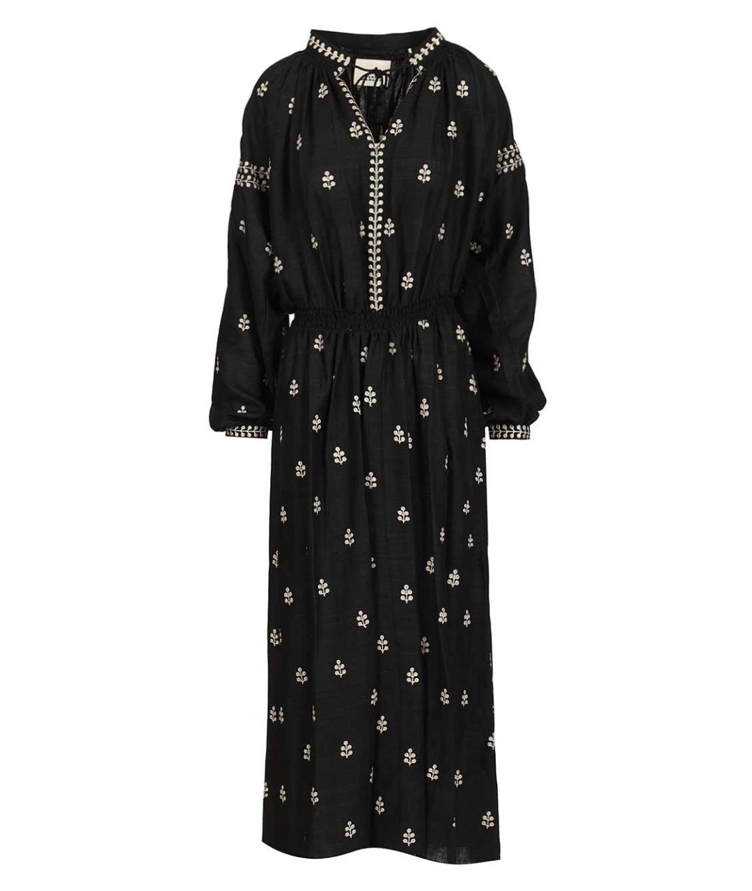 ISABEL MARANT Черное шелковое повседневное платье, фото 1