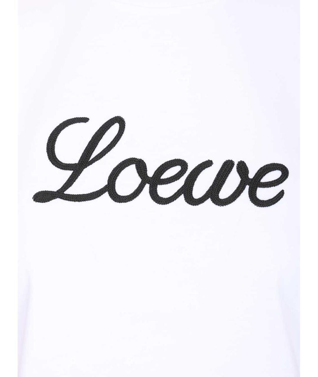 LOEWE Белая хлопковая футболка, фото 4