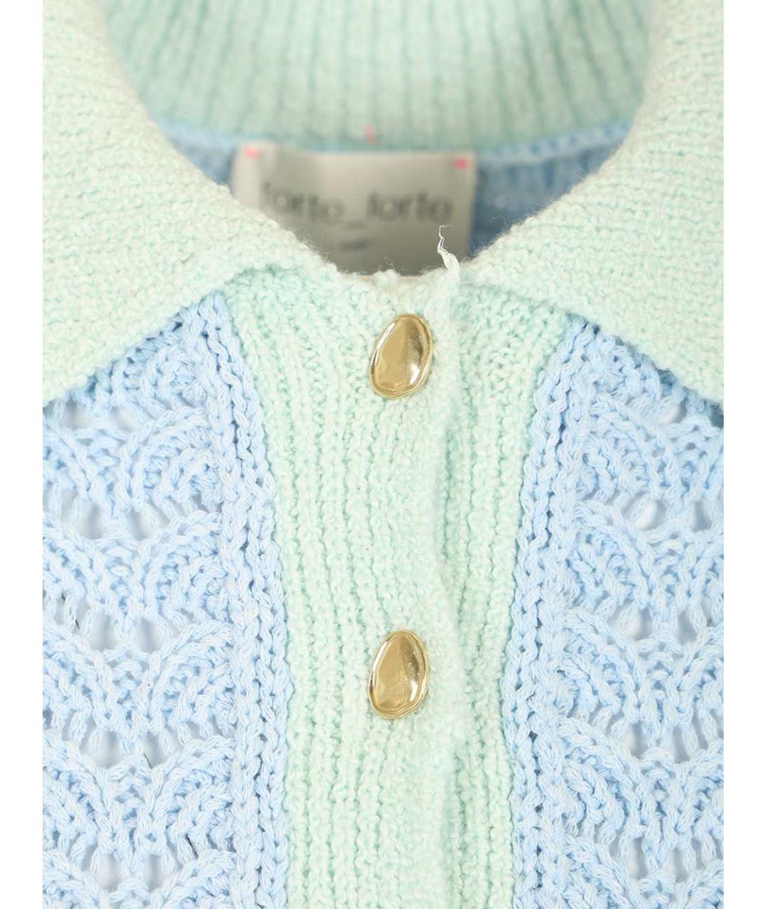 FORTE FORTE Голубая хлопковая футболка, фото 3