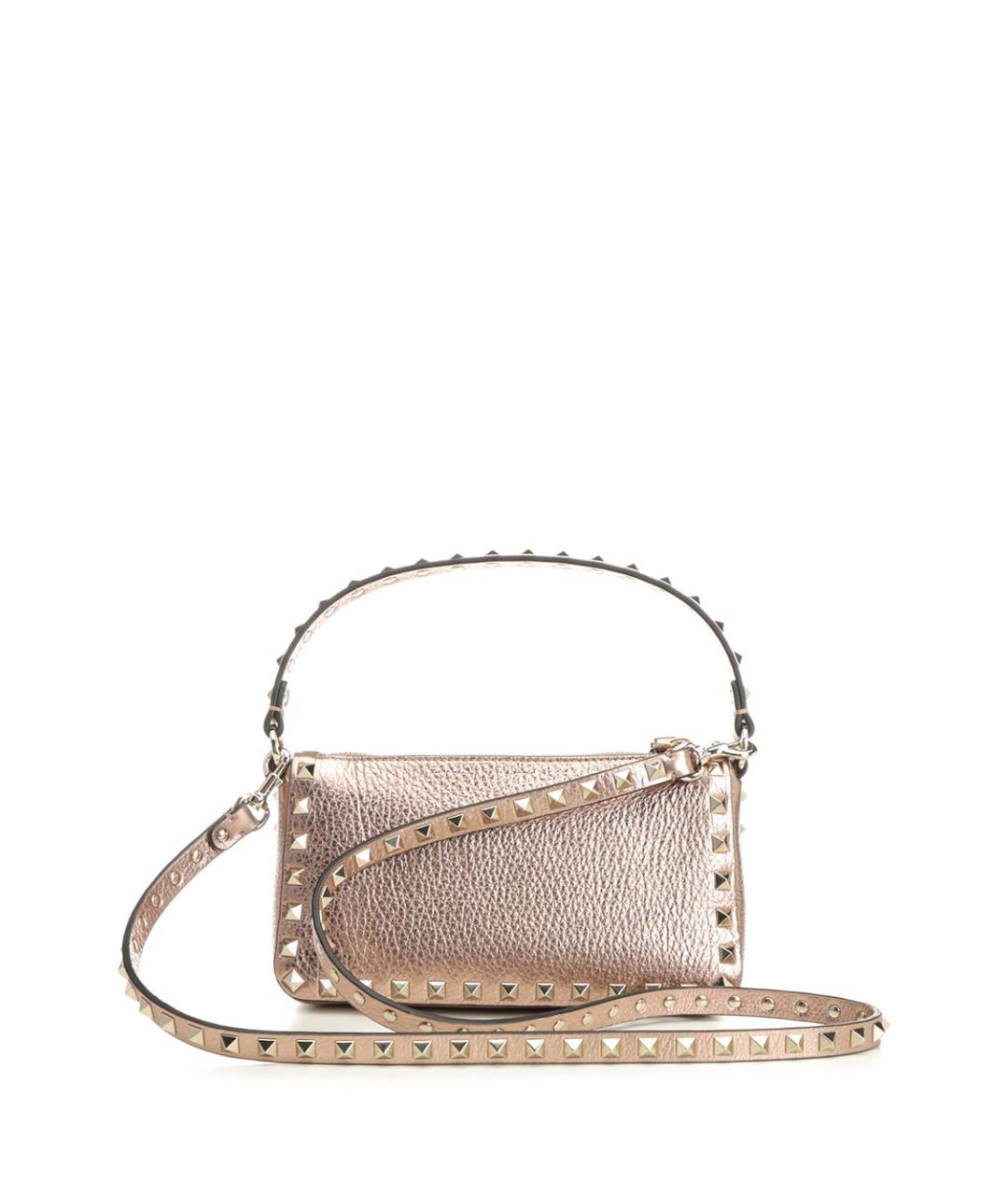 VALENTINO Розовая кожаная сумка через плечо, фото 3