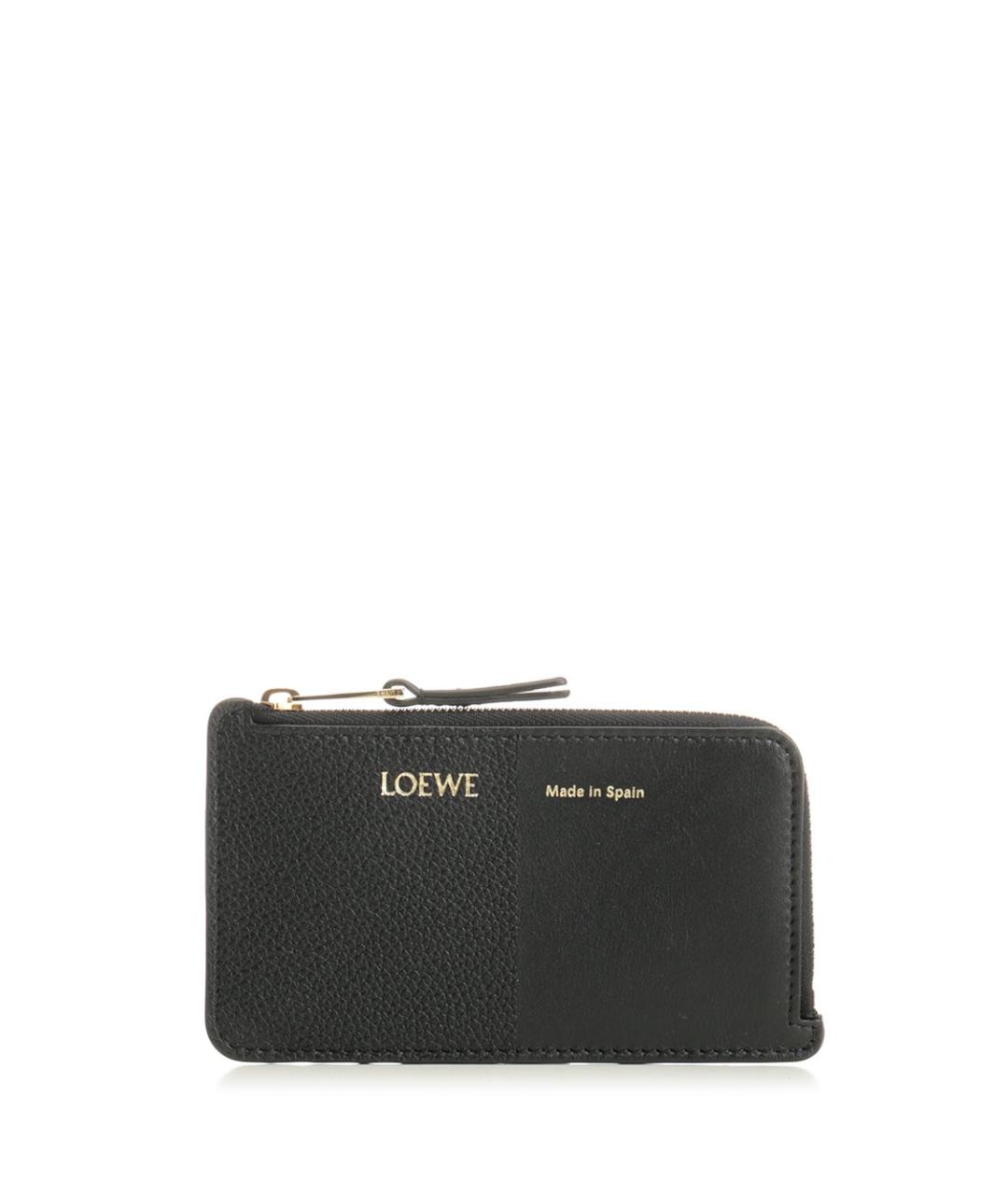 LOEWE Черный кожаный кардхолдер, фото 1