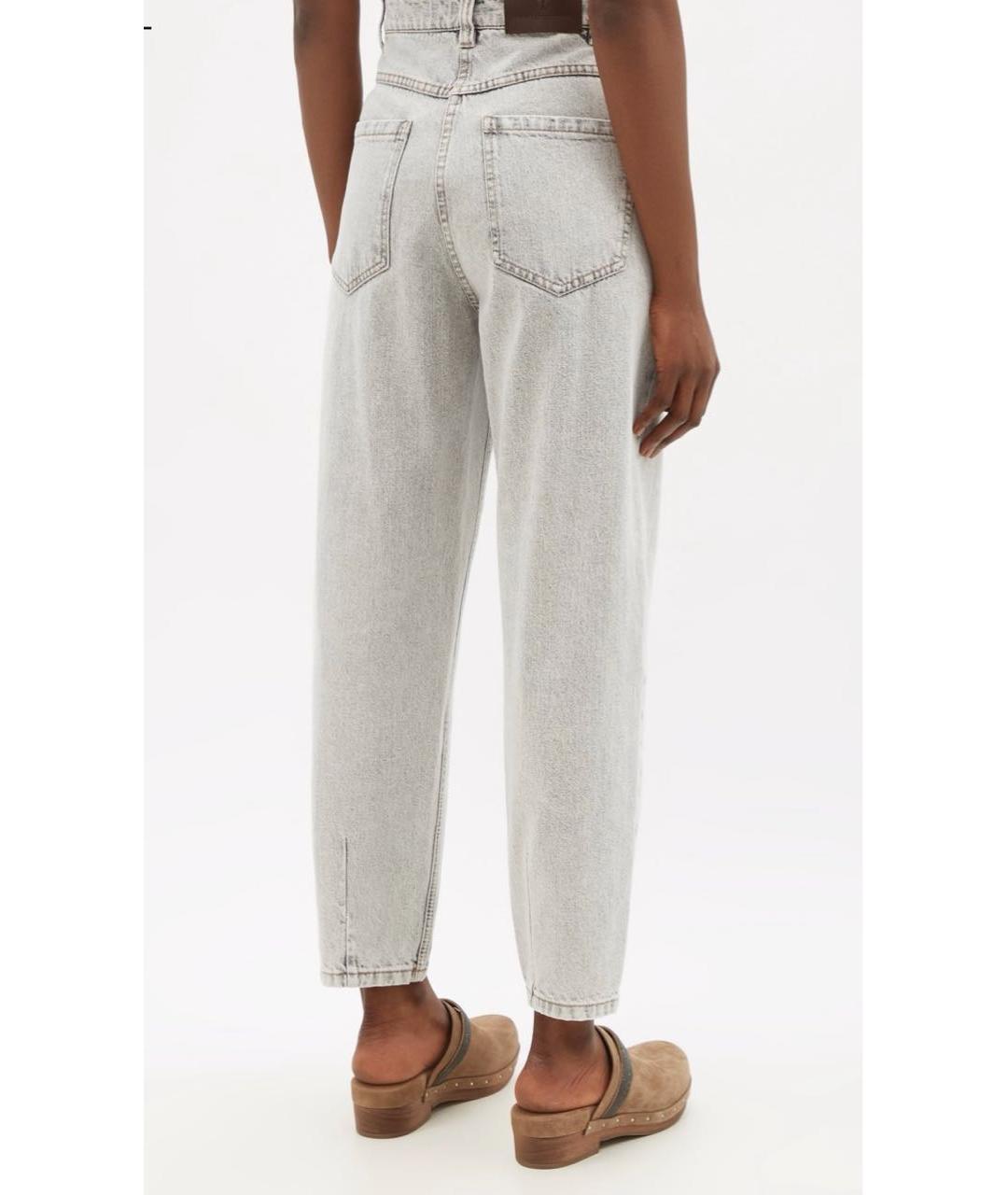 BRUNELLO CUCINELLI Серые хлопковые джинсы слим, фото 6