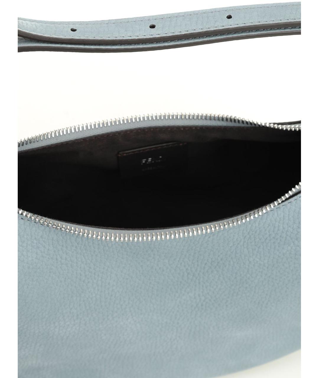 FENDI Голубая кожаная сумка через плечо, фото 4