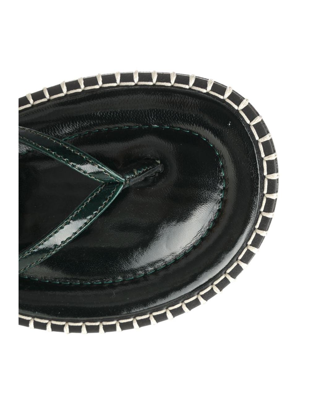 DRIES VAN NOTEN Черные кожаные сандалии, фото 4