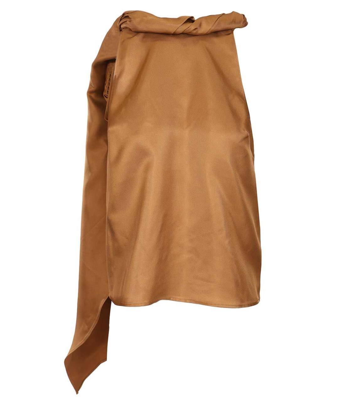 LOULOU STUDIO Коричневая шелковая блузы, фото 1