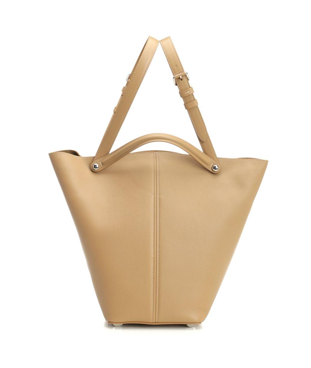 MAISON MARGIELA Бежевая кожаная сумка тоут, фото 3