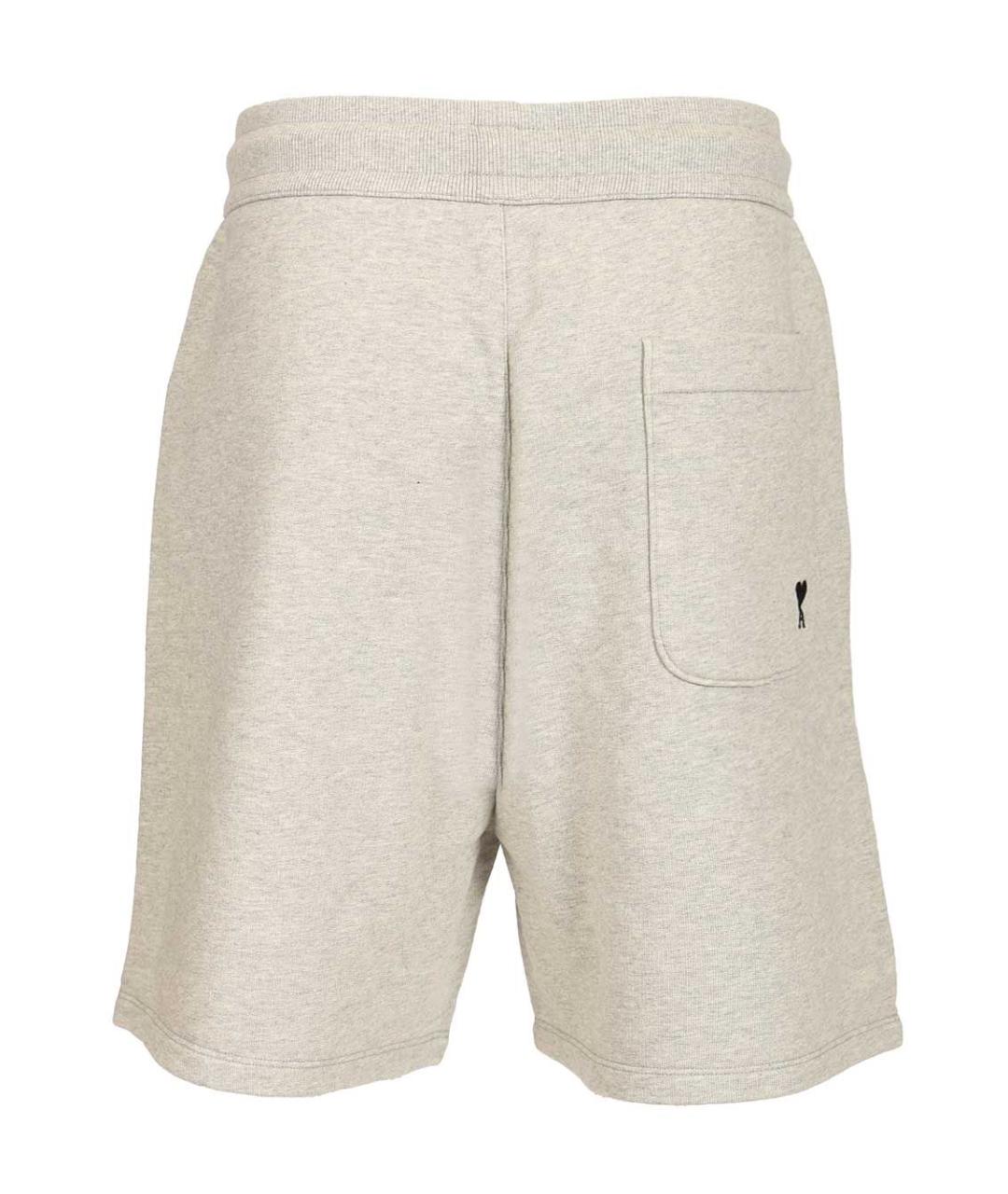 Ami Paris Серые хлопко-эластановые шорты, фото 2