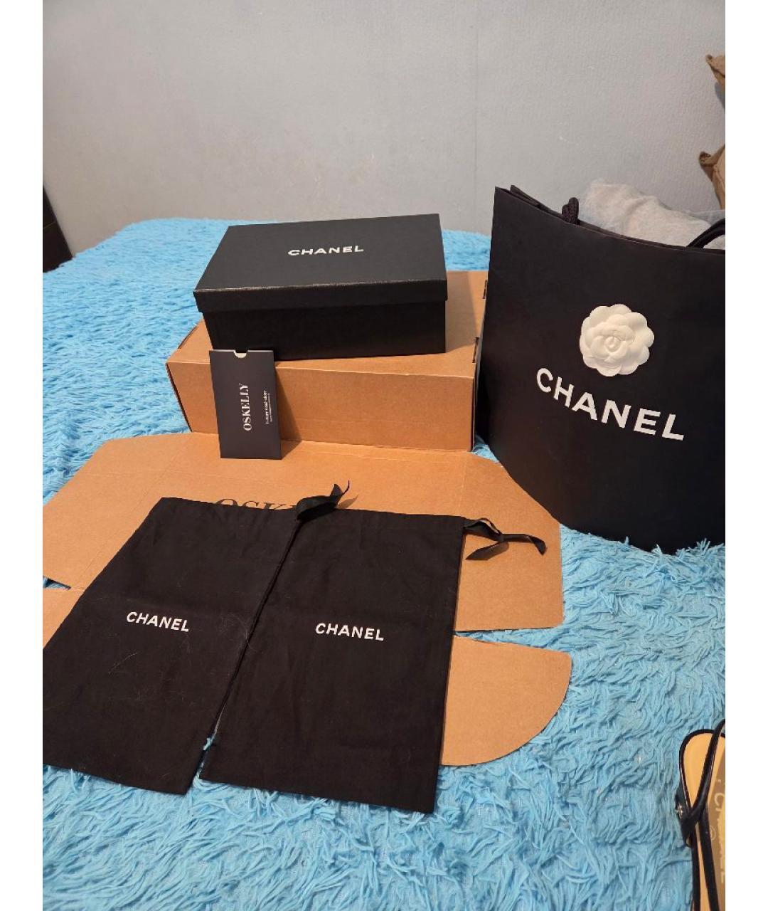 CHANEL Черные кожаные туфли, фото 8