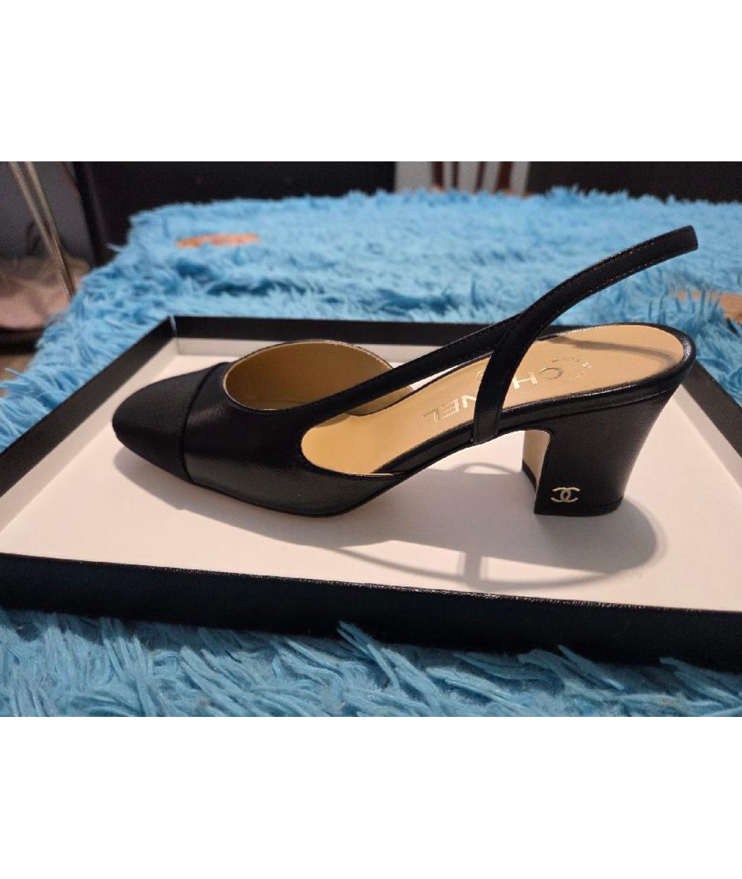 CHANEL Черные кожаные туфли, фото 9