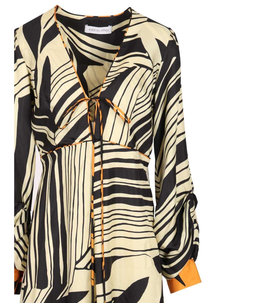 RAQUEL DINIZ Мульти шелковое платье, фото 4